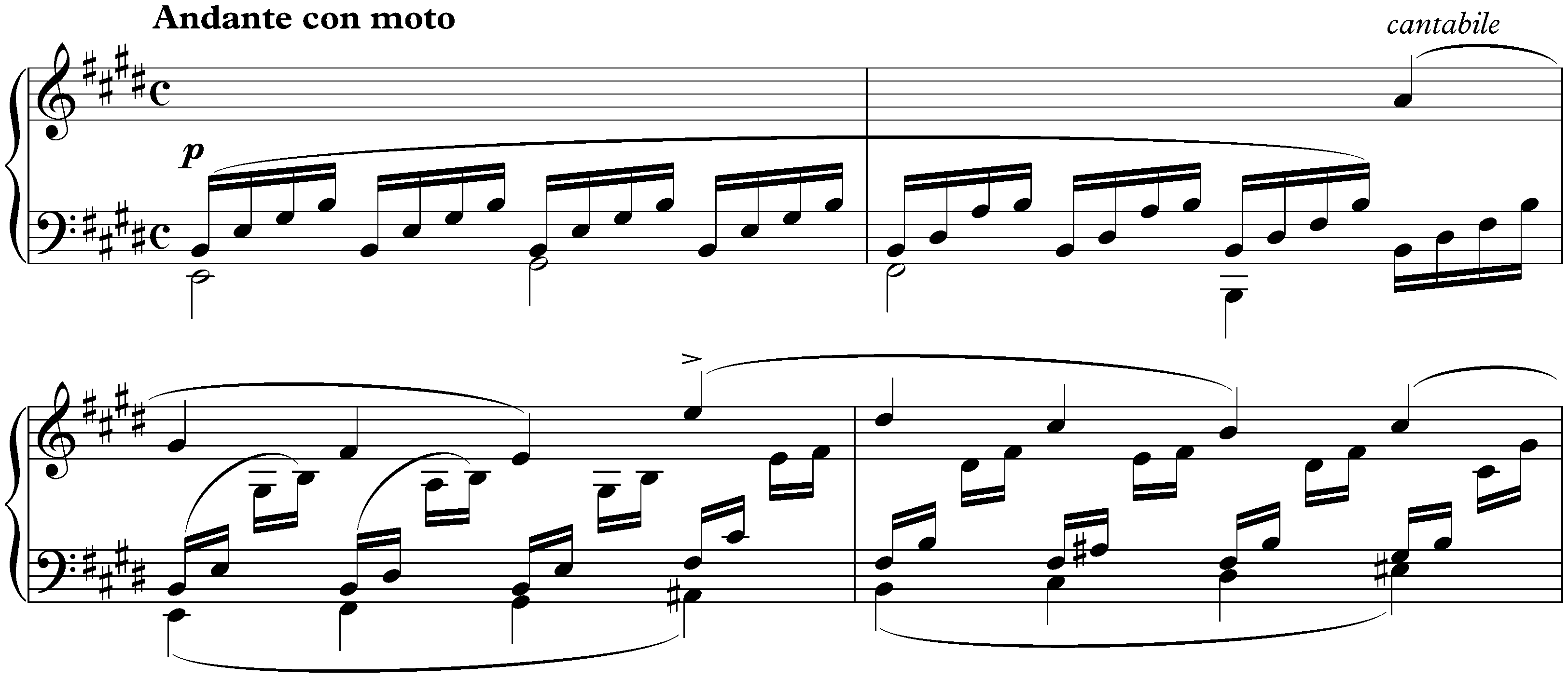 Lieder ohne Worte, Book 1, op. 19b; 1. E major