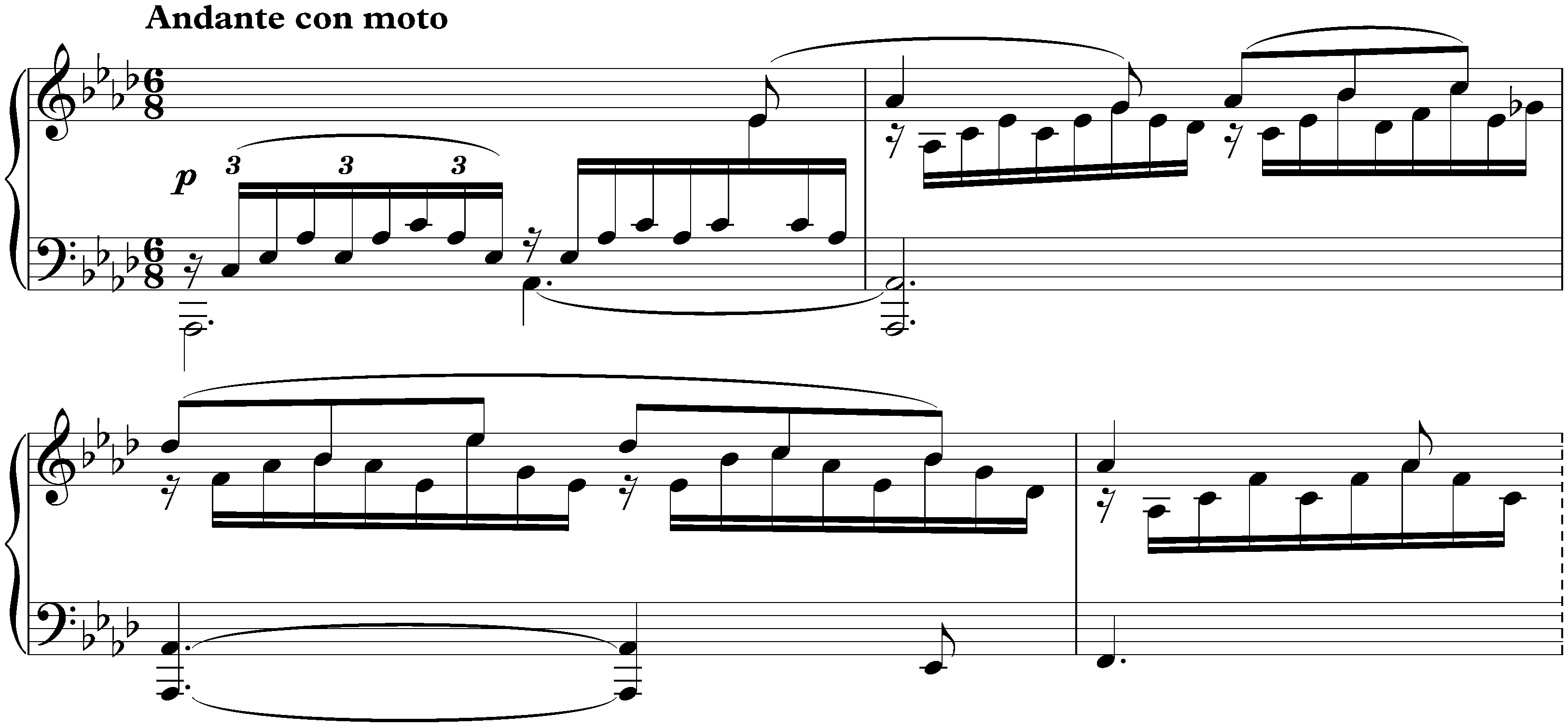 Lieder ohne Worte, Book 3, op. 38; 6. A-flat major (Duett)