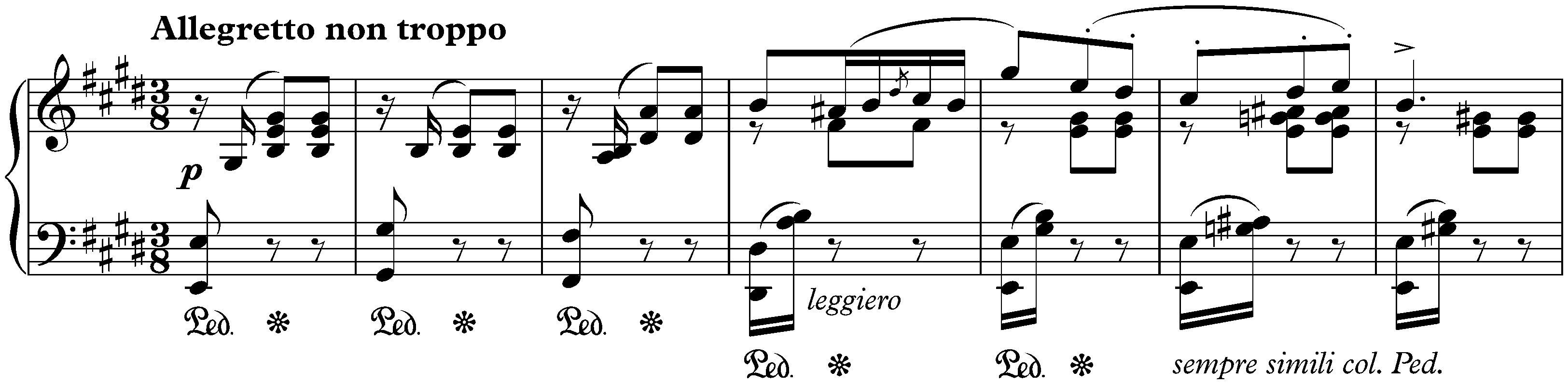 Lieder ohne Worte, Book 6, op. 67; 6. E major
