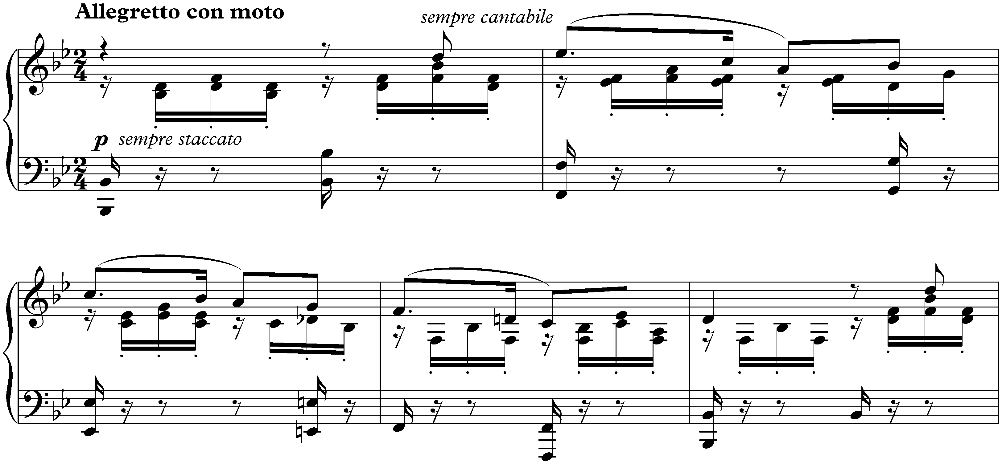 Lieder ohne Worte, Book 7, op. 85; 6. B-flat major