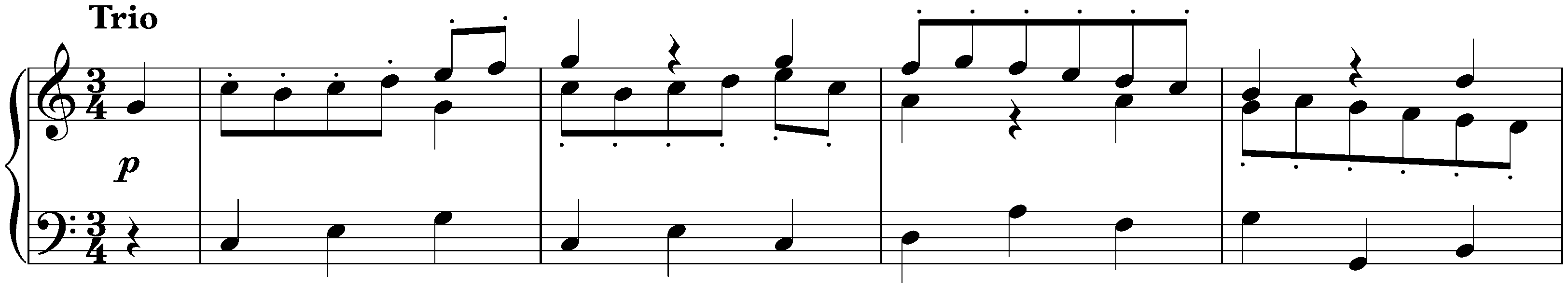Sixteen Minuets, KV 176; 1. C major