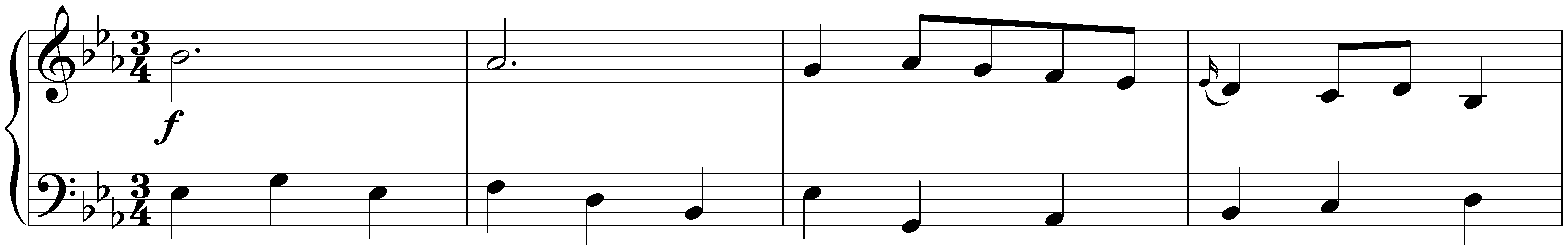 Sixteen Minuets, KV 176; 3. E-flat major