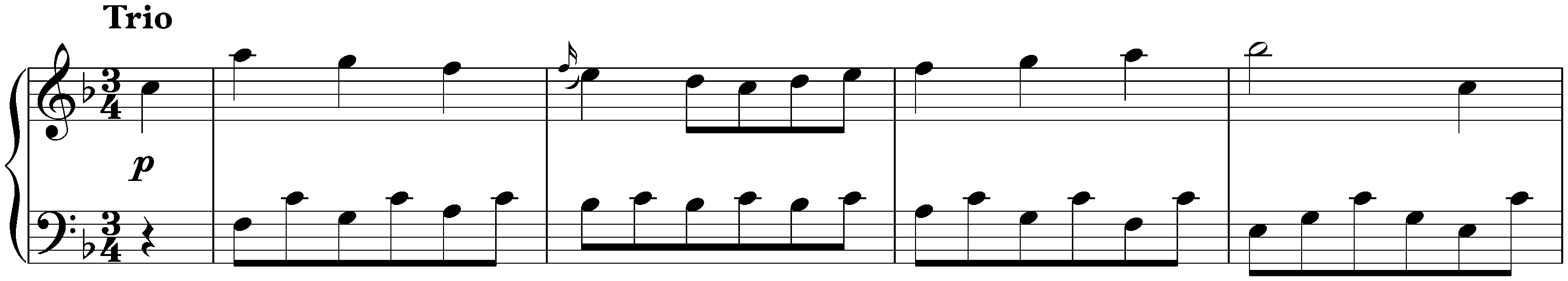 Eight Minuets, KV 315g; 1. C major