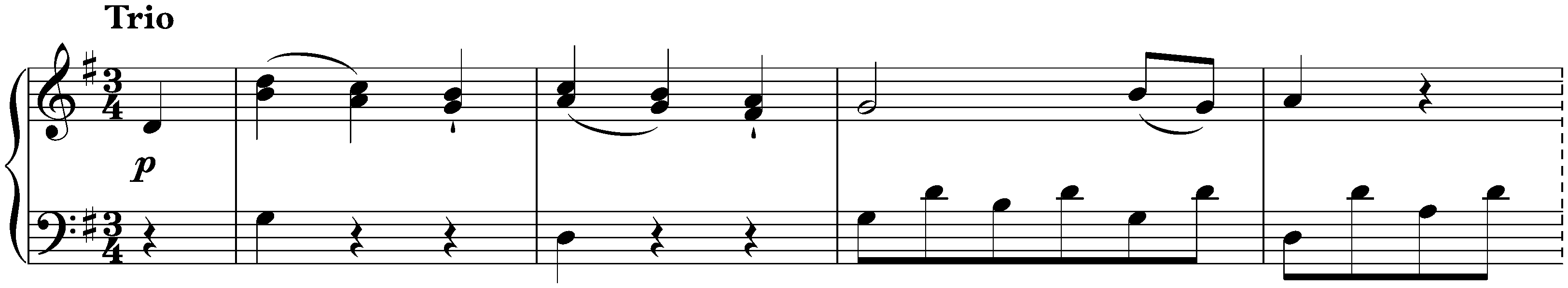 Eight Minuets, KV 315g; 3. D major