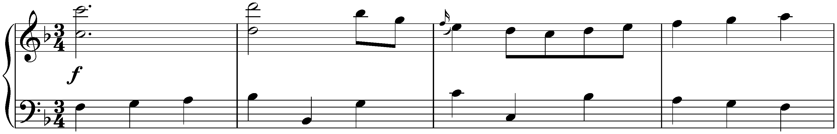 Eight Minuets, KV 315g; 5. F major