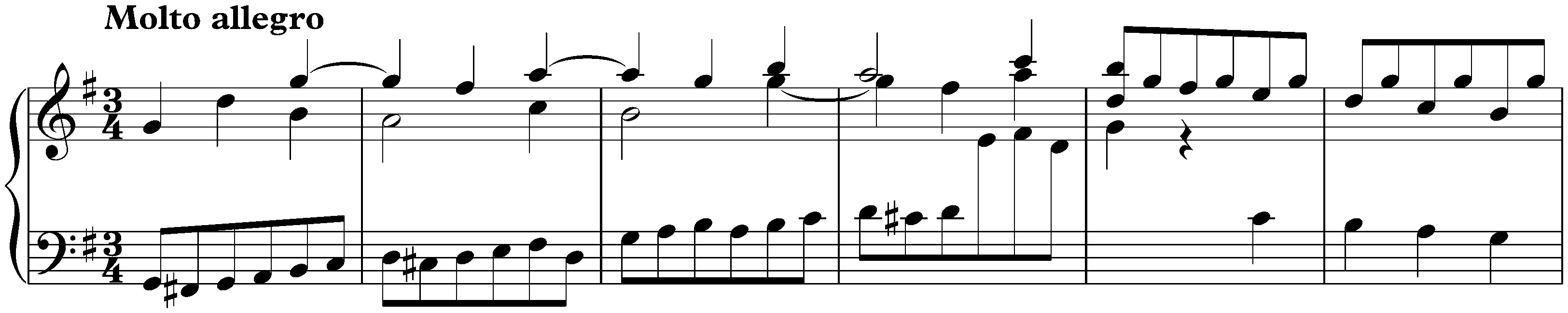 Molto allegro in G major, KV 72a