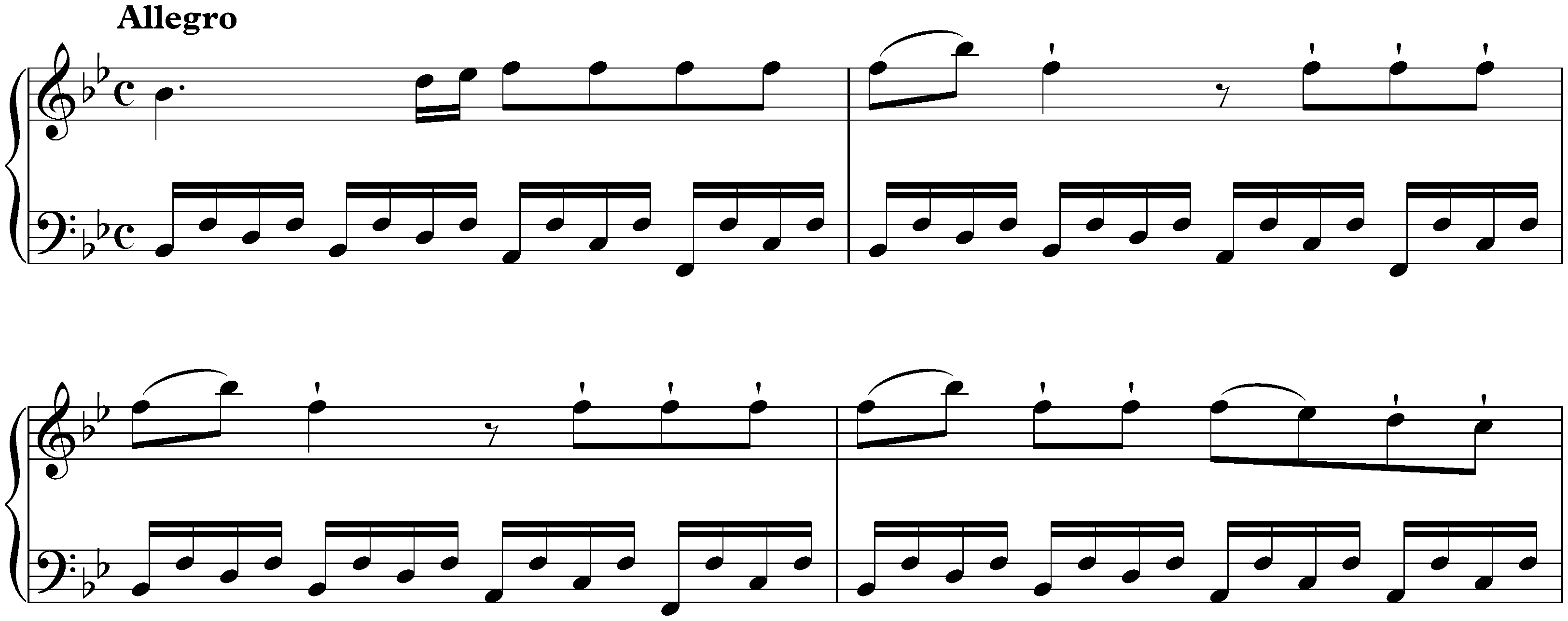 Notebook for Nannerl, KV 1&ndash;8; 24. Allegro in B-flat major, KV 8/1