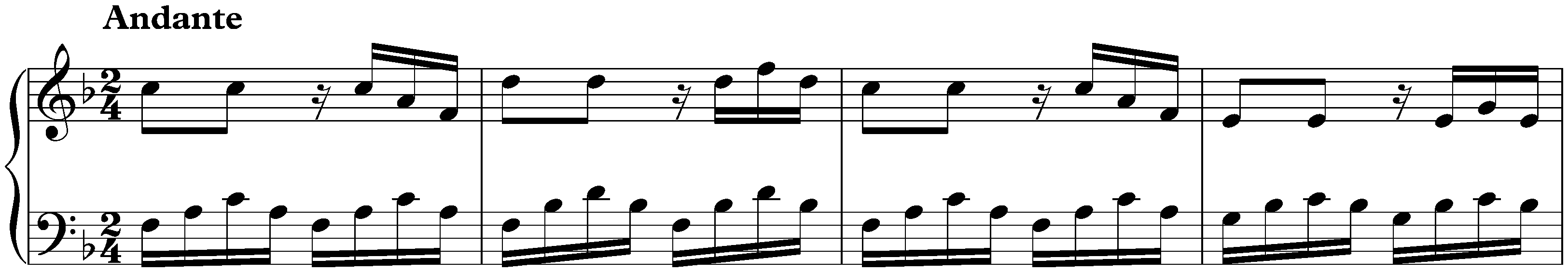 Notebook for Nannerl, KV 1–8; 25. Andante in F major, KV 6/2