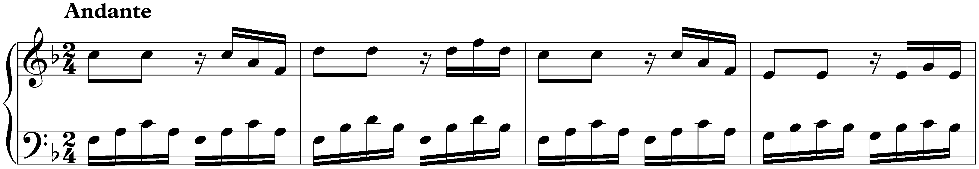 Notebook for Nannerl, KV 1&ndash;8; 25. Andante in F major, KV 6/2