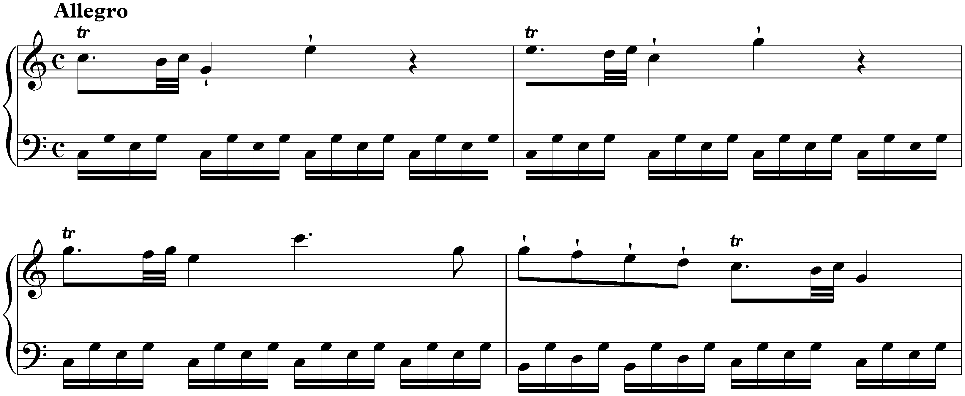 Notebook for Nannerl, KV 1–8; 46. Allegro in C major, KV 6/1
