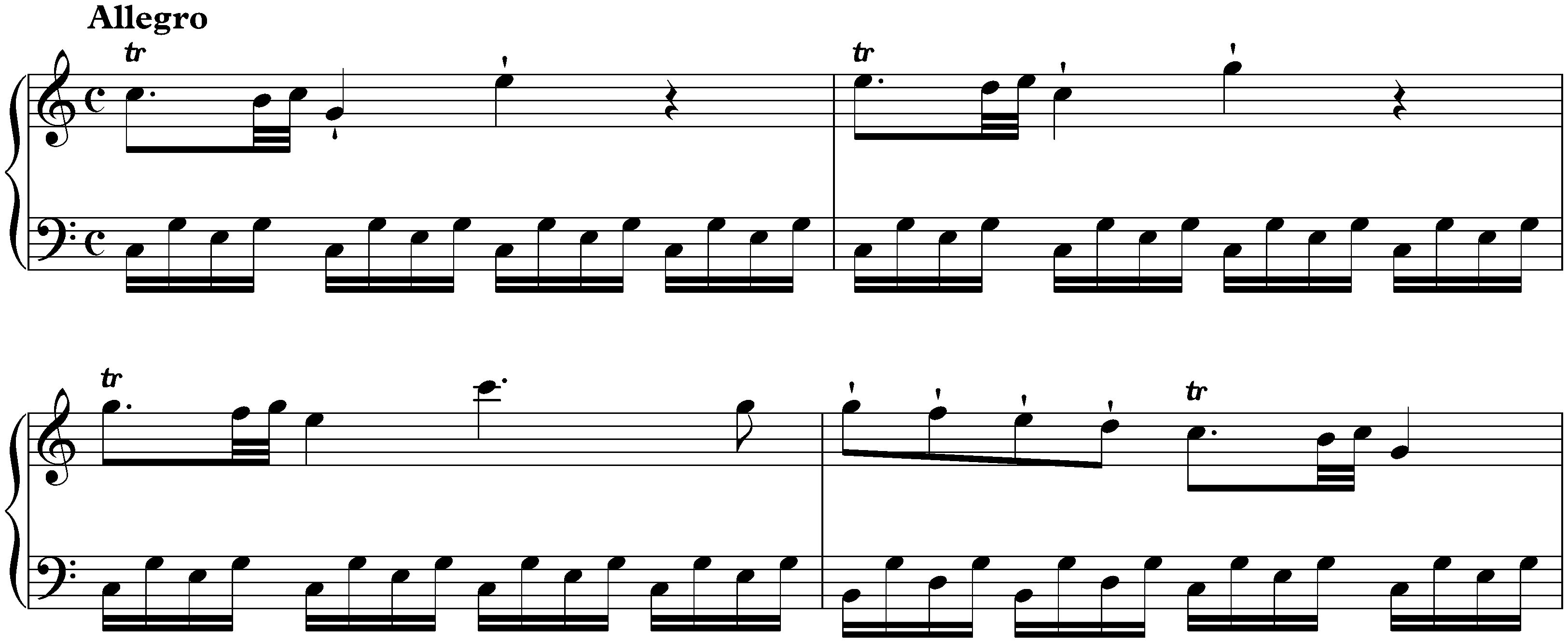 Notebook for Nannerl, KV 1&ndash;8; 46. Allegro in C major, KV 6/1