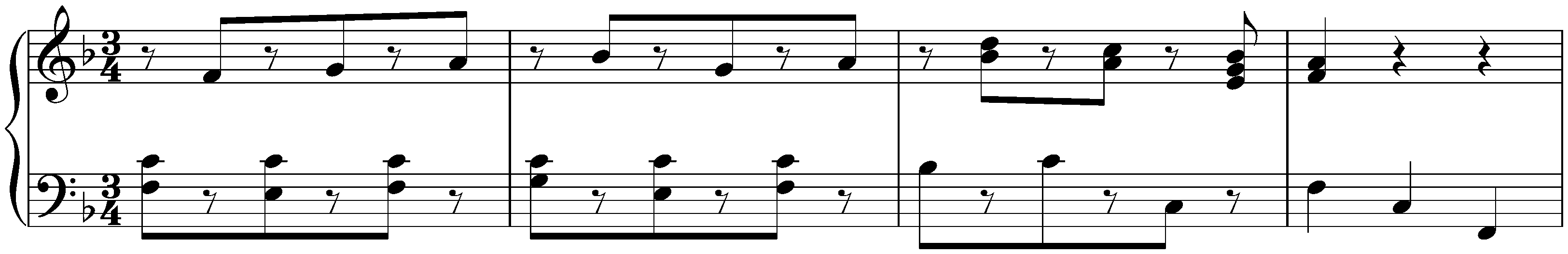 Notebook for Nannerl, KV 1–8; 48. Minuet in F major, KV 6/3ii