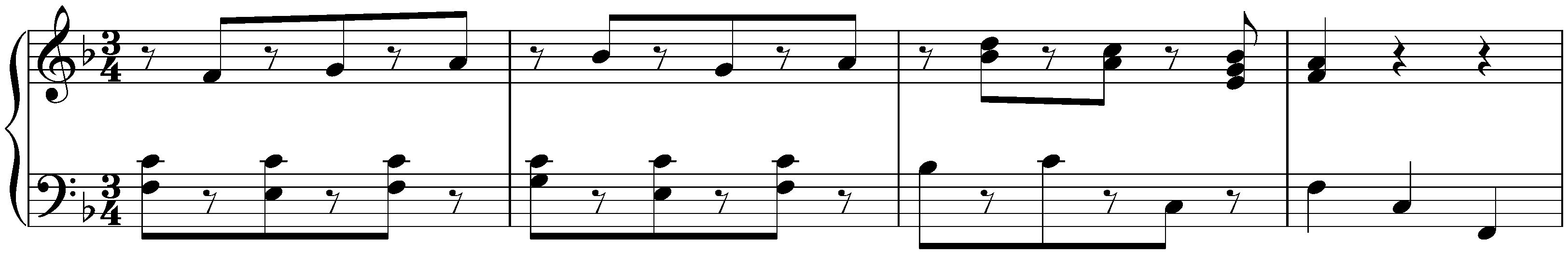 Notebook for Nannerl, KV 1&ndash;8; 48. Minuet in F major, KV 6/3ii