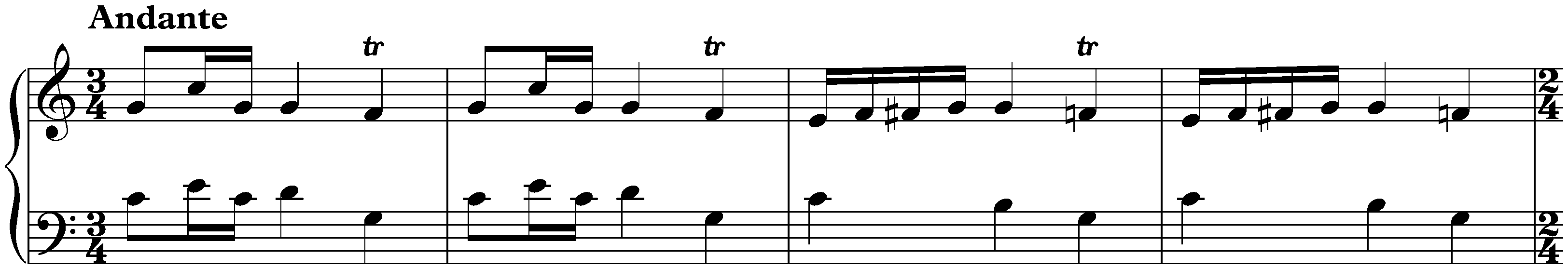 Notebook for Nannerl, KV 1&ndash;8; 53. Andante in C major, KV 1a