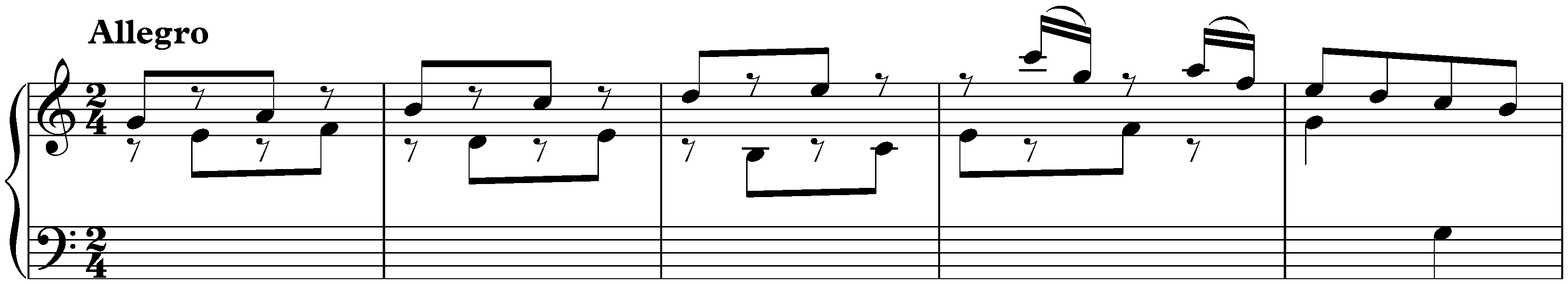 Notebook for Nannerl, KV 1–8; 54. Allegro in C major, KV 1b