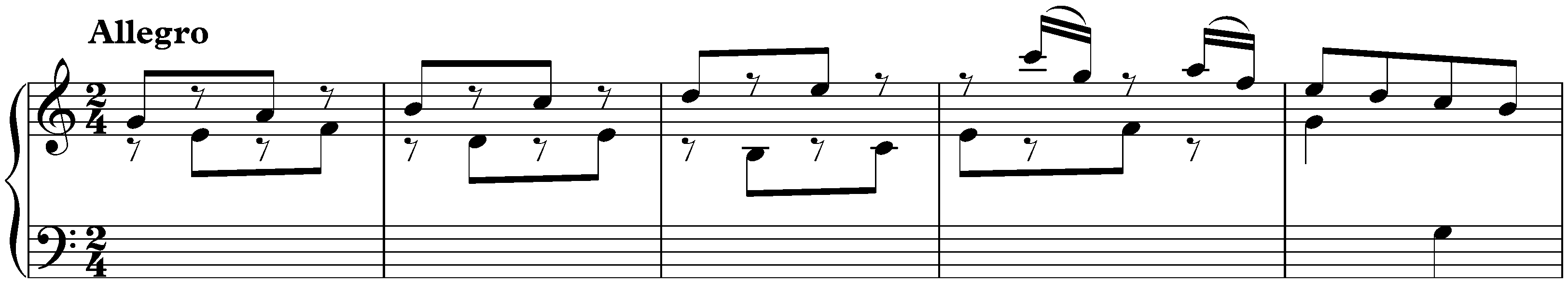 Notebook for Nannerl, KV 1&ndash;8; 54. Allegro in C major, KV 1b