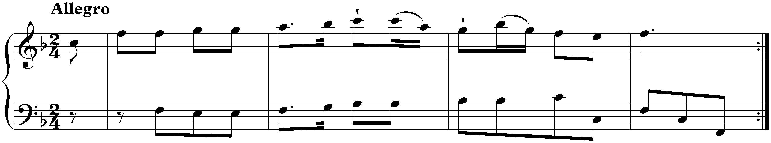Notebook for Nannerl, KV 1&ndash;8; 55. Allegro in F major, KV 1c