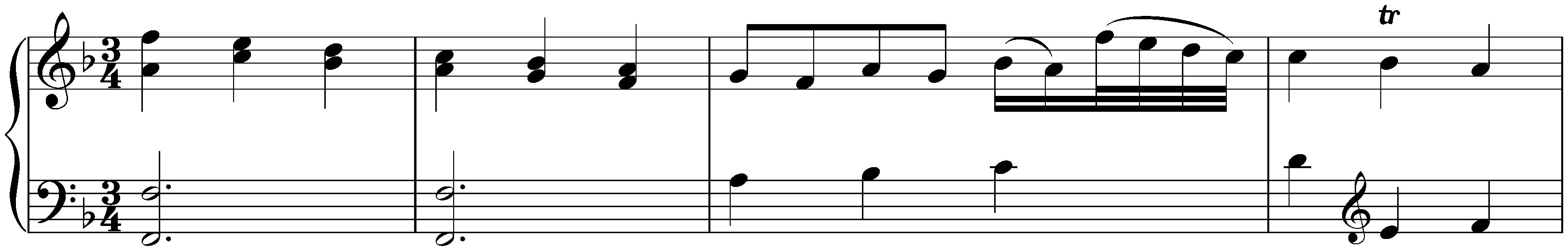 Notebook for Nannerl, KV 1–8; 56. Minuet in F major, KV 1d