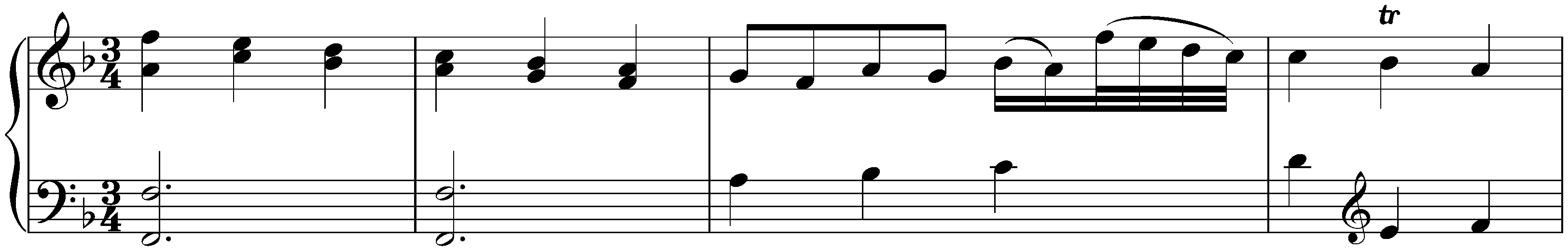 Notebook for Nannerl, KV 1&ndash;8; 56. Minuet in F major, KV 1d