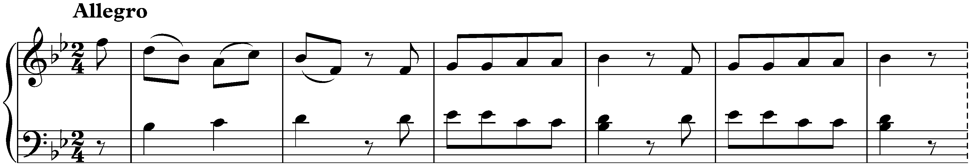 Notebook for Nannerl, KV 1&ndash;8; 59. Allegro in B-flat major, KV 3