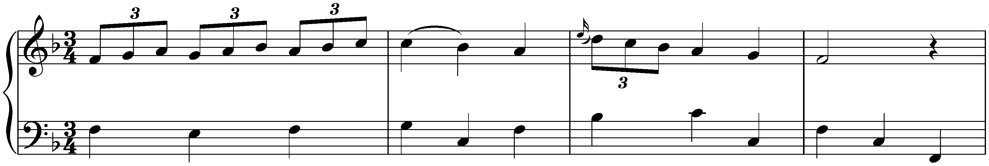 Notebook for Nannerl, KV 1–8; 61. Minuet in F major, KV 5