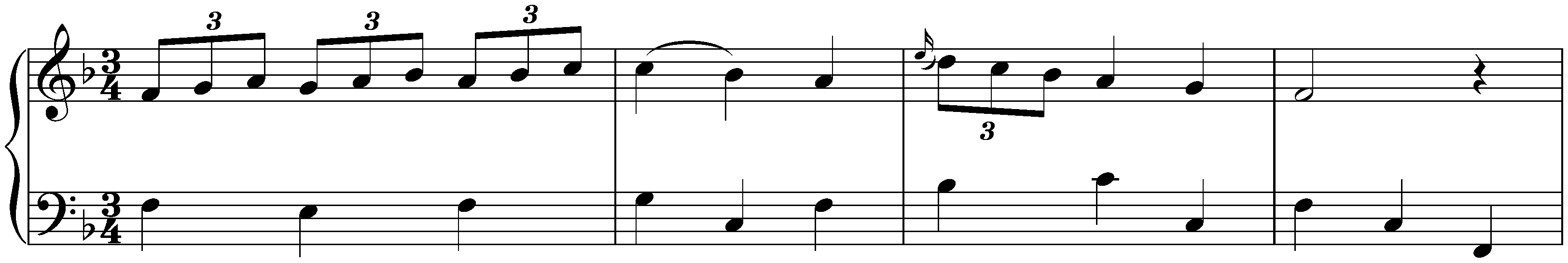 Notebook for Nannerl, KV 1&ndash;8; 61. Minuet in F major, KV 5