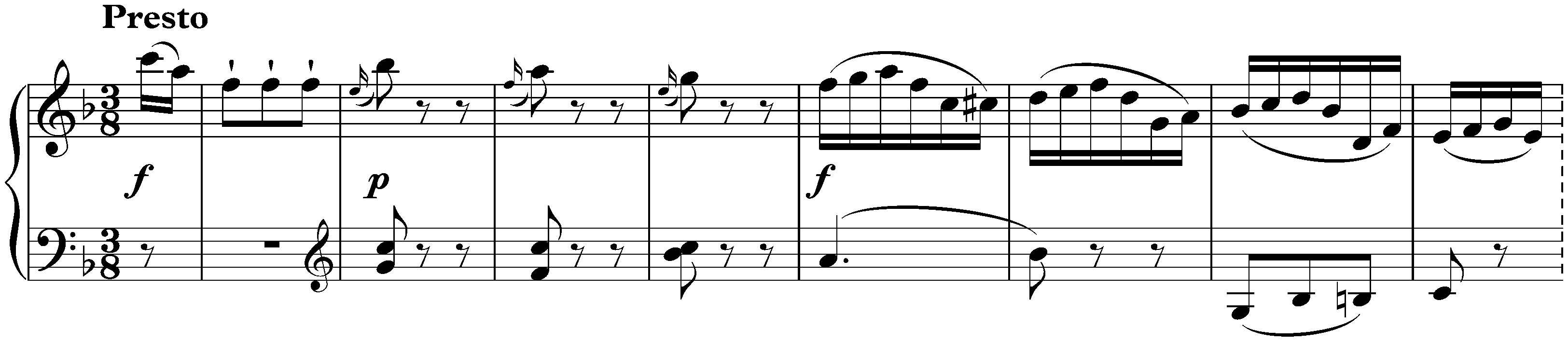 Sonata in F major, KV 280/189e; 3. Presto