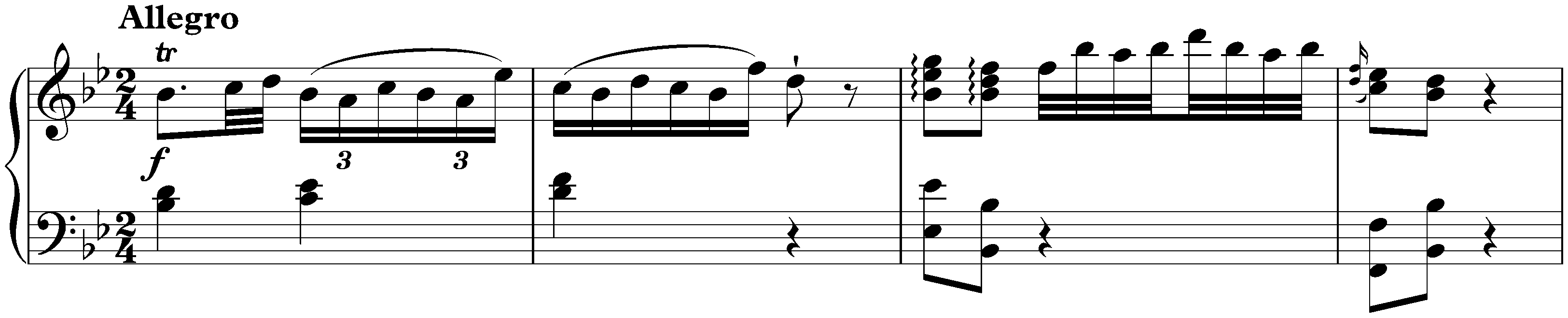 Sonata in B-flat major, KV 281/189f; 1. Allegro