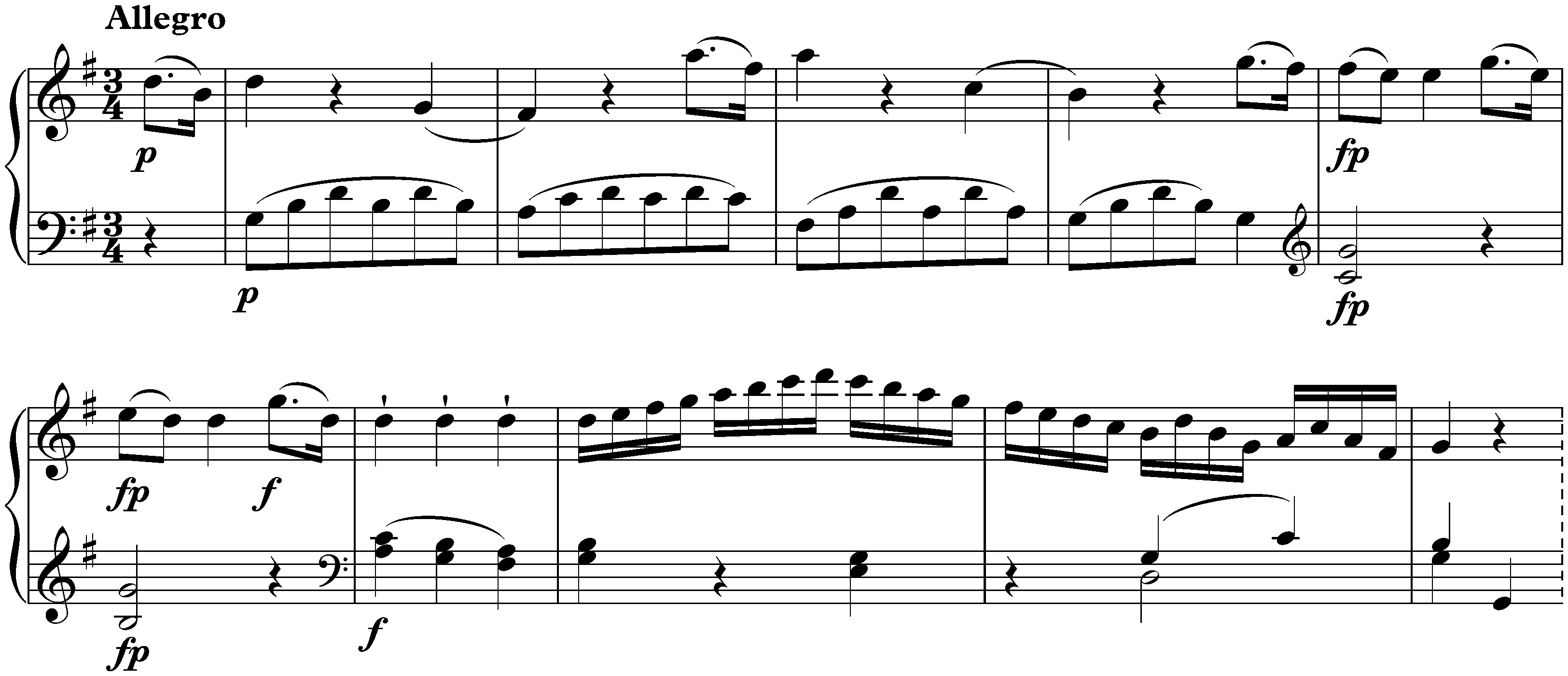 Sonata in G major, KV 283/189h; 1. Allegro