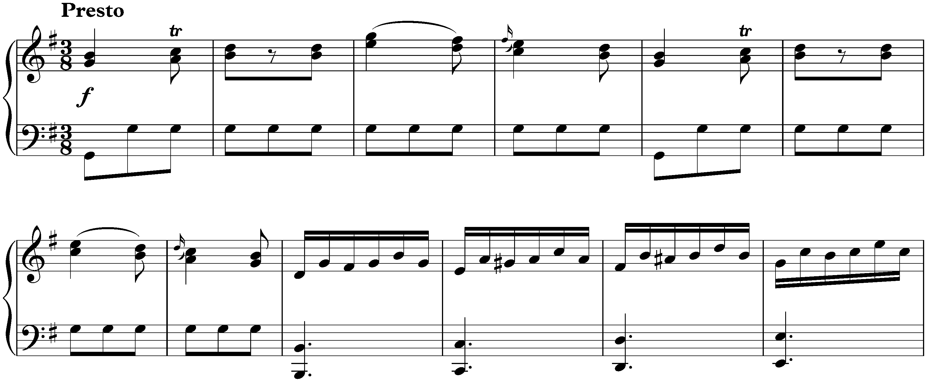 Sonata in G major, KV 283/189h; 3. Presto