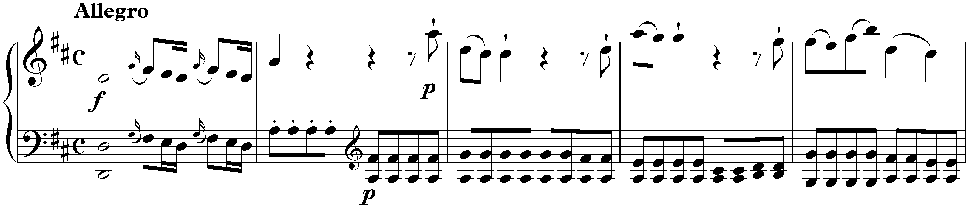 Sonata in D major, KV 284/205b; 1. Allegro (first version)