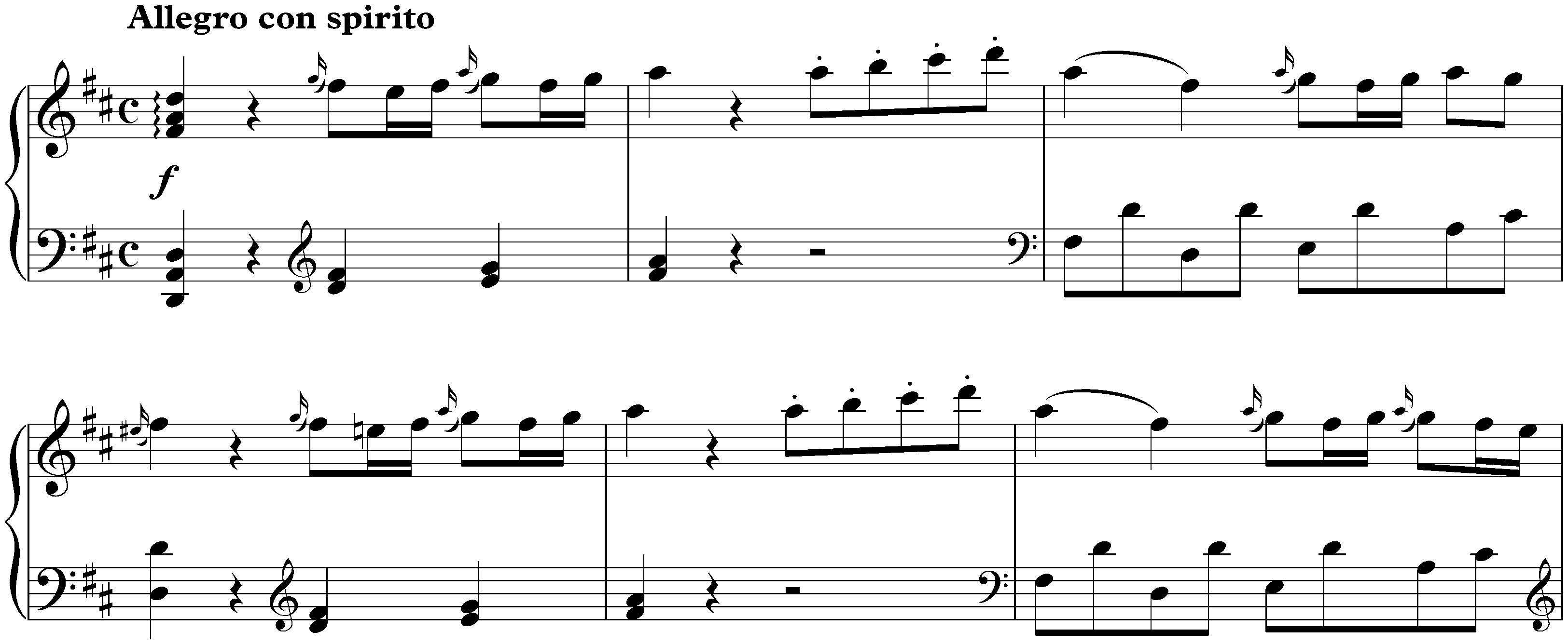 Sonata in D major, KV 311/284c; 1. Allegro con spirito