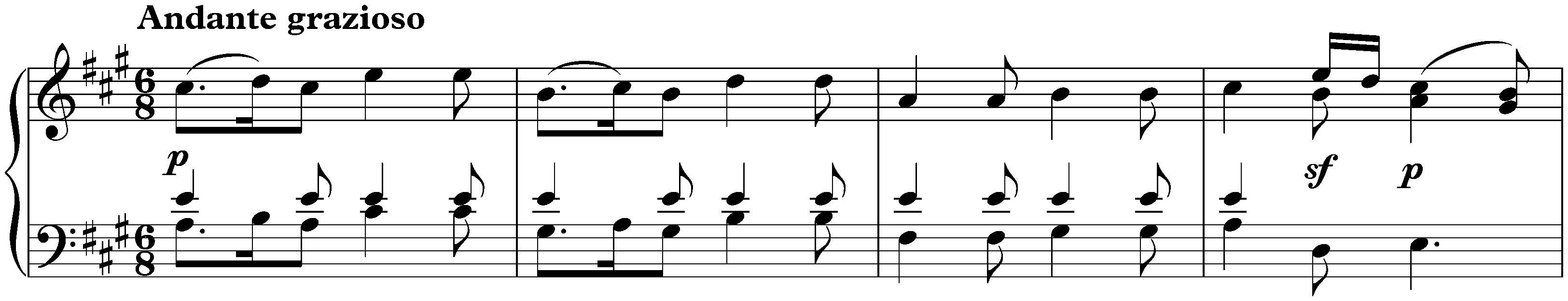Sonata in A major, KV 331/300i; 1. Andante grazioso