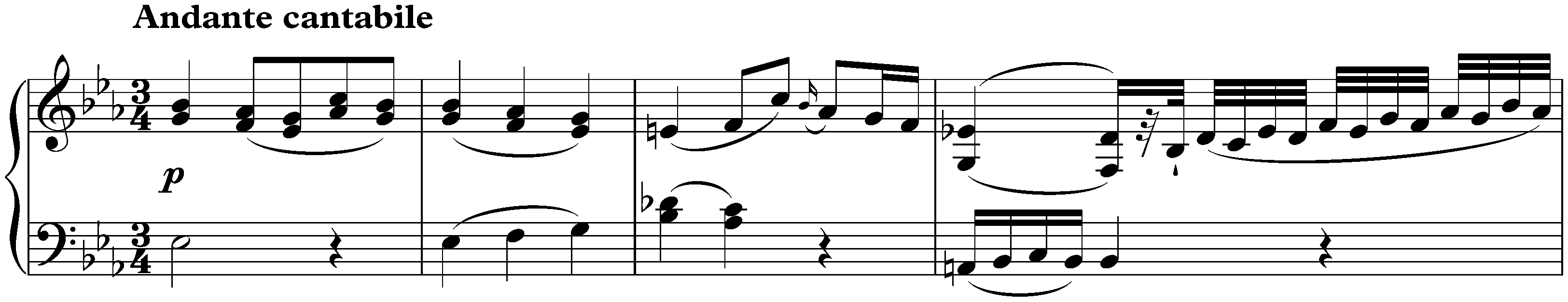 Sonata in B-flat major, KV 333/315c; 2. Andante cantabile