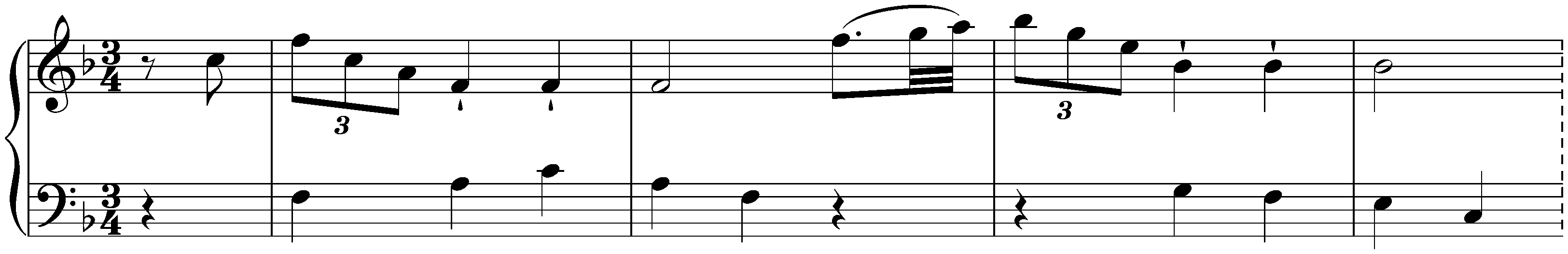 Sonata in F major, KV 46e; 2. Menuet I – Menuet II – Menuet I