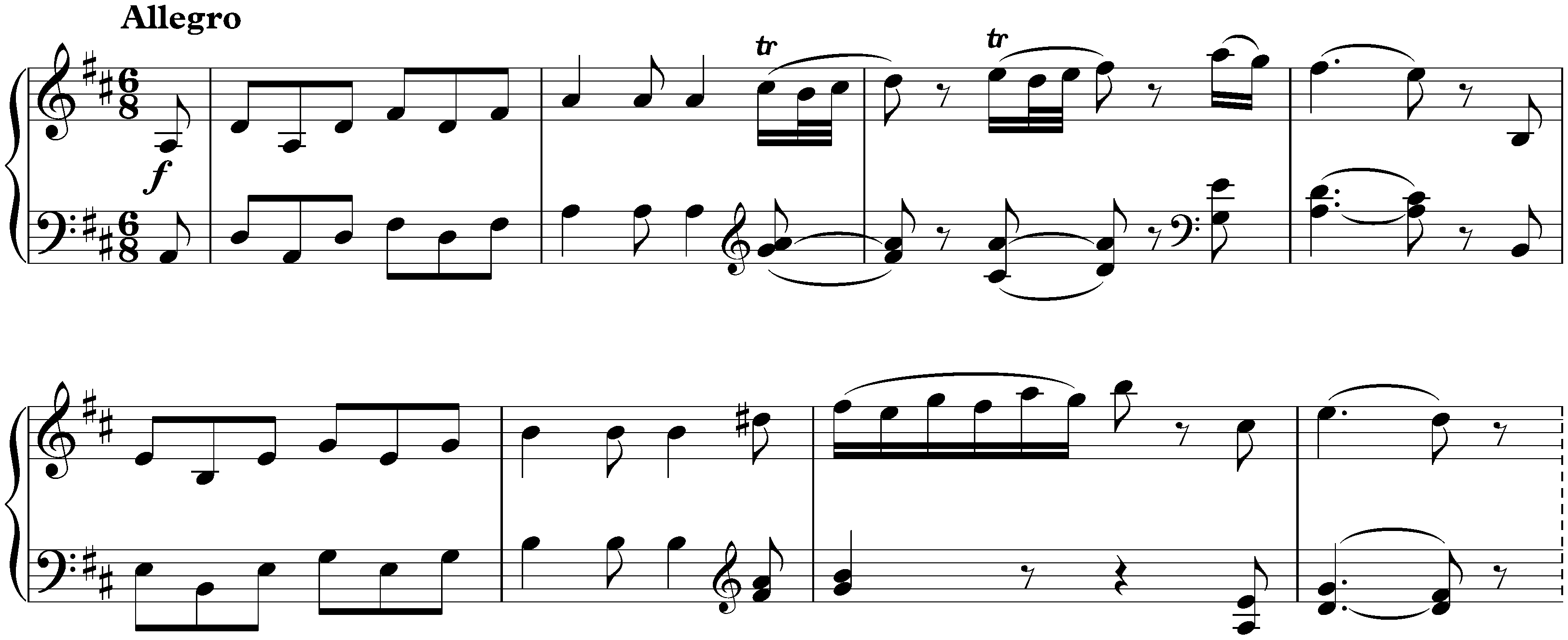 Sonata in D major, KV 576; 1. Allegro