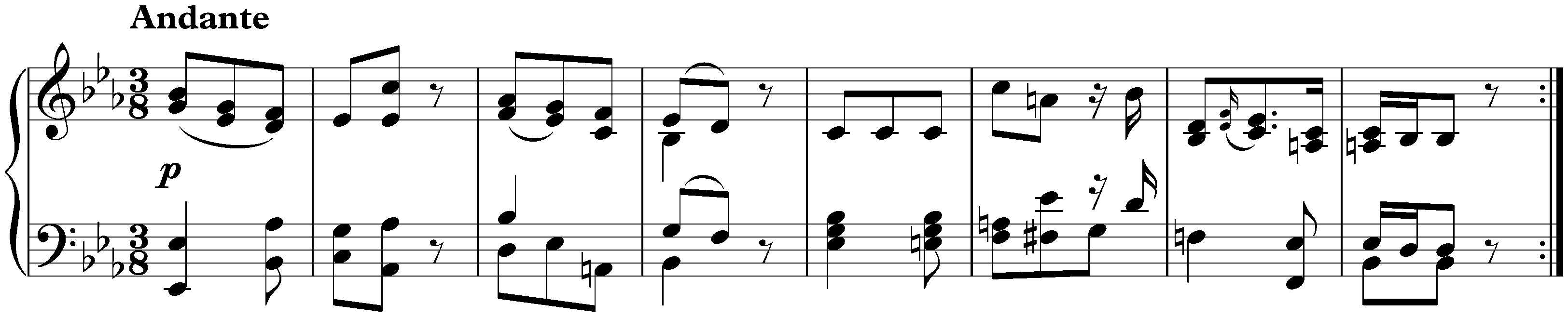 Sonata in B-flat major, KV Anh. 136/498a; 2. Andante