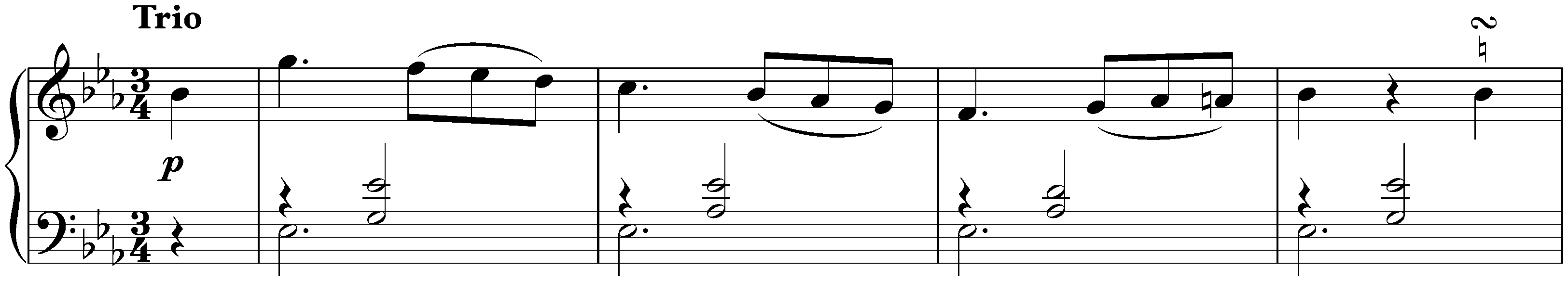 Sonata in B-flat major, KV Anh. 136/498a; 3. Menuetto: Allegretto