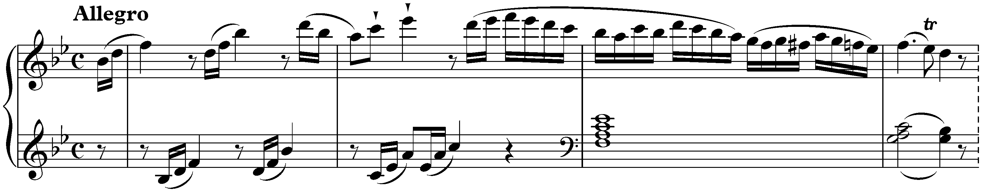 Sonata movement in B-flat major, KV 400/372a