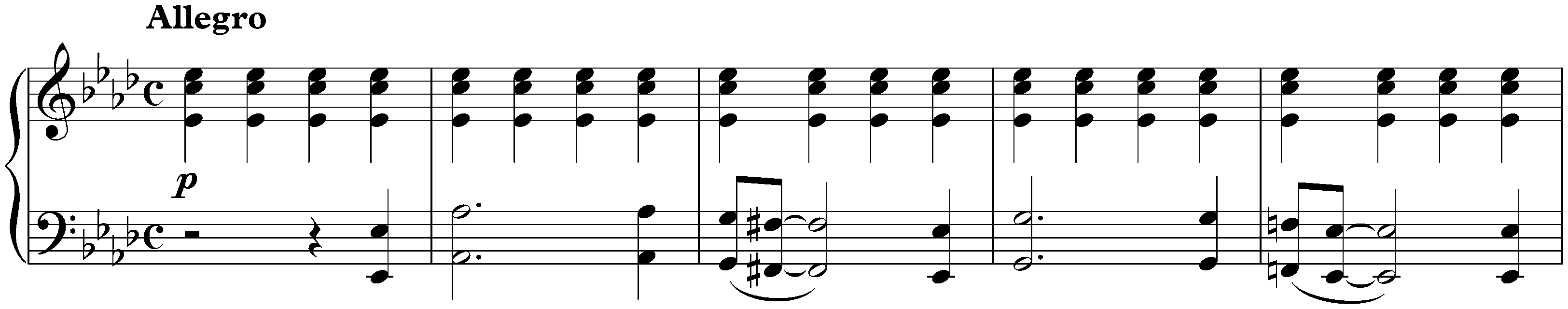 Juvenilia; 9. Allegro in A-flat major