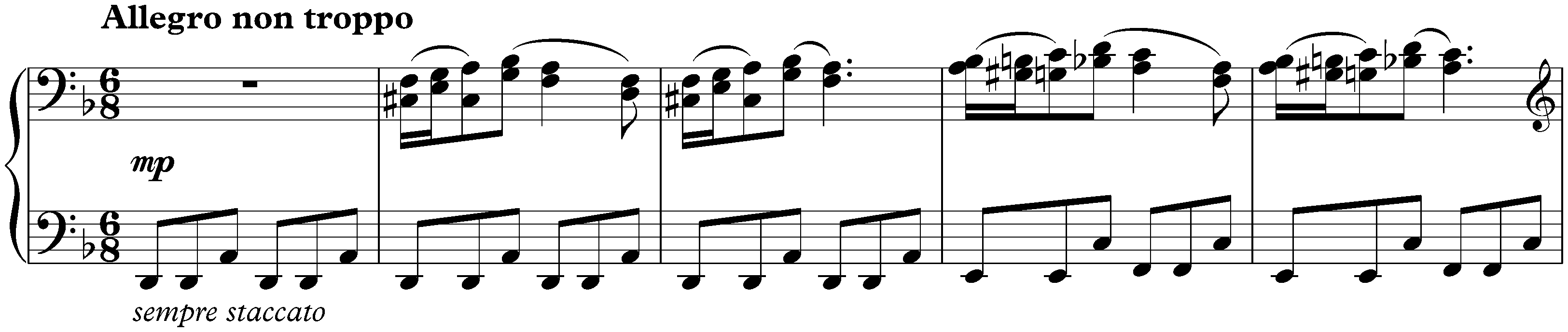 Juvenilia; 12. Allegro in D minor