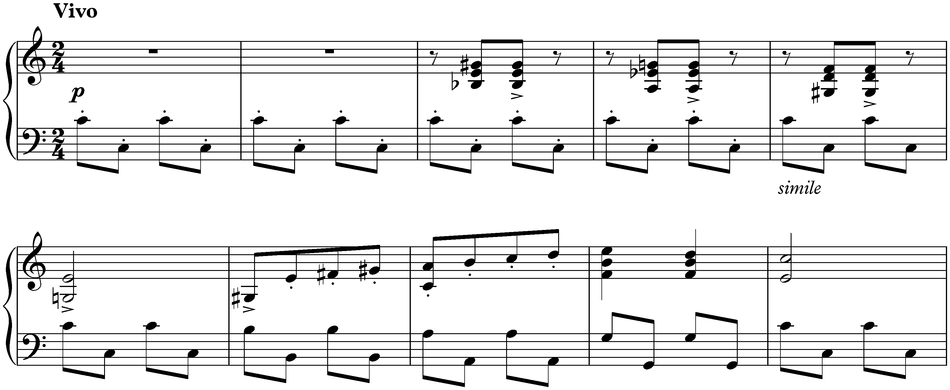 Juvenilia; 16. Study-Scherzo in C major