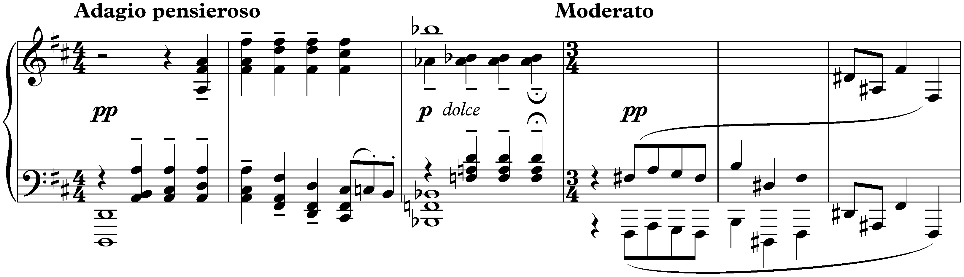 Pensées, op. 62; 1. Adagio penseroso &ndash; Moderato