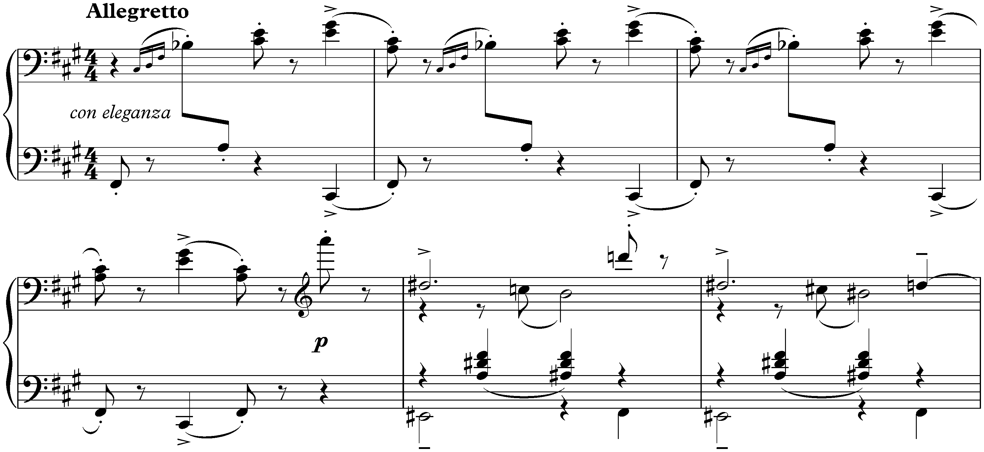 Four Pieces, op. 32; 1. Danza