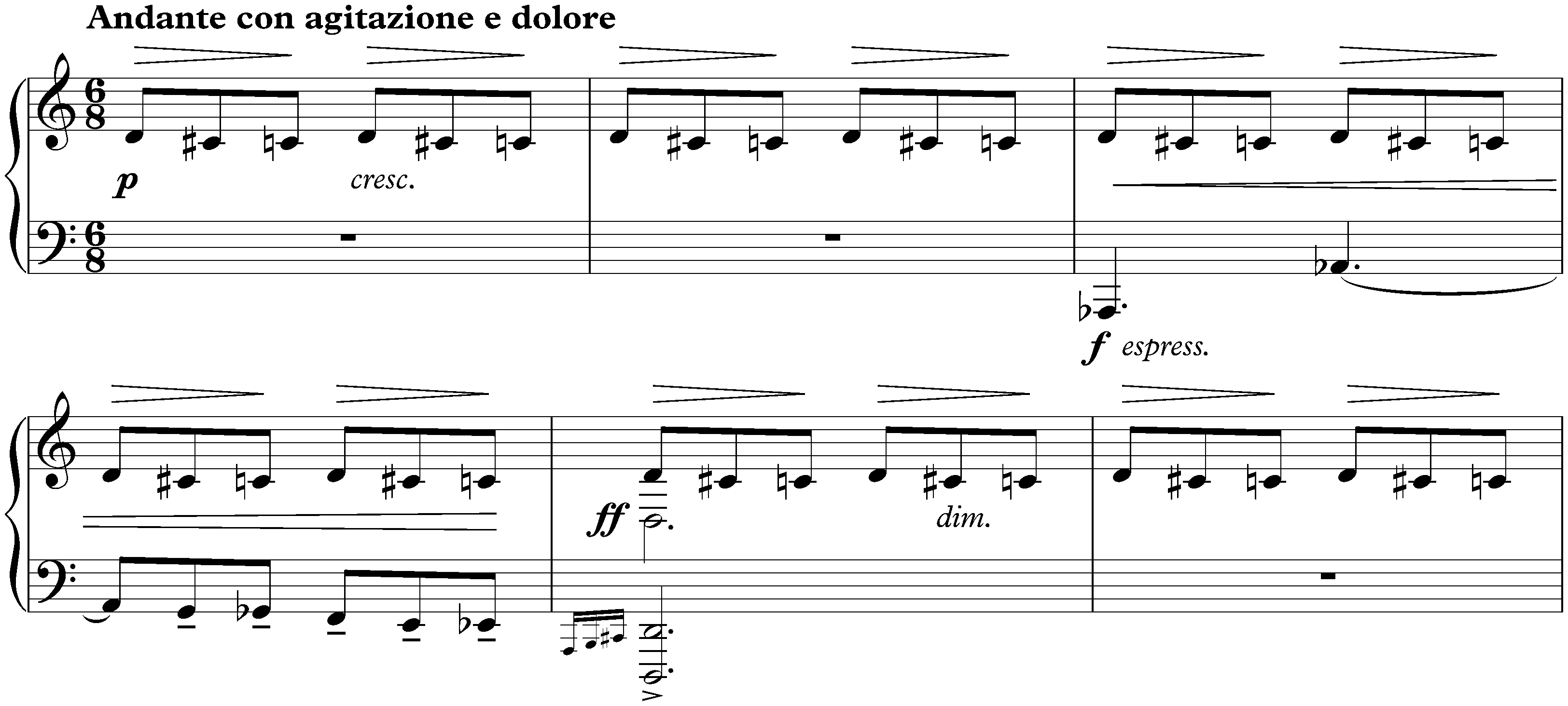 Four Pieces, op. 4; 3. Désespoir