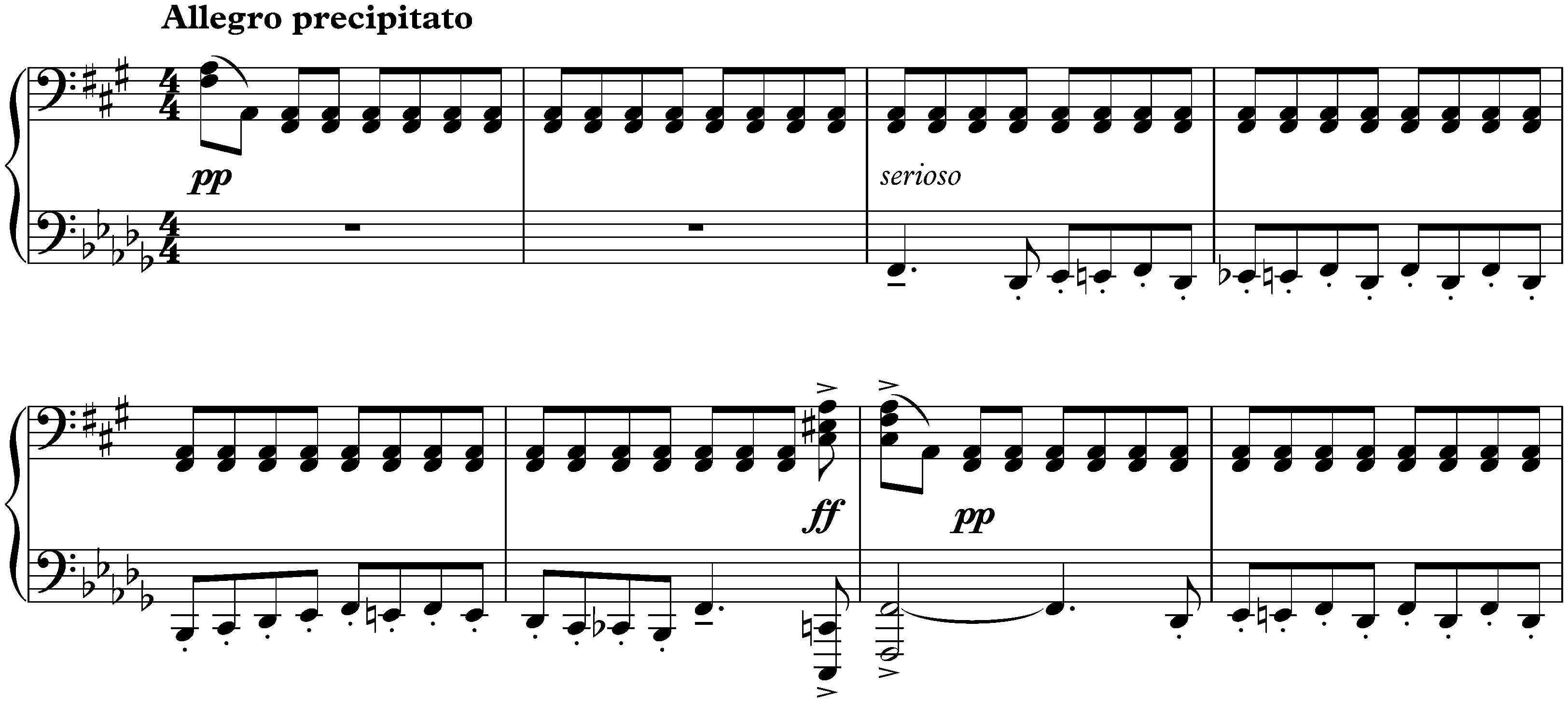Sarcasms, op. 17; 3. Allegro precipitato