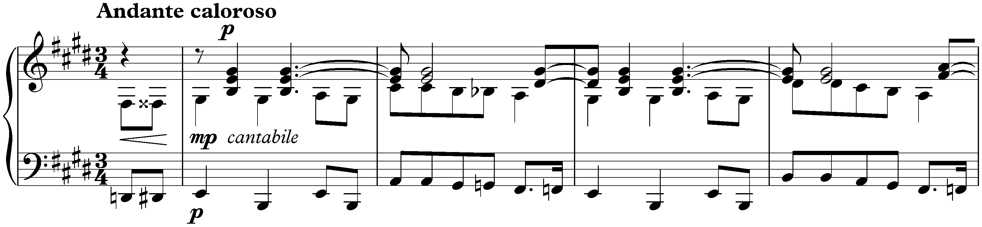 Sonata no. 7 in B-flat major, op. 83; 2. Andante caloroso