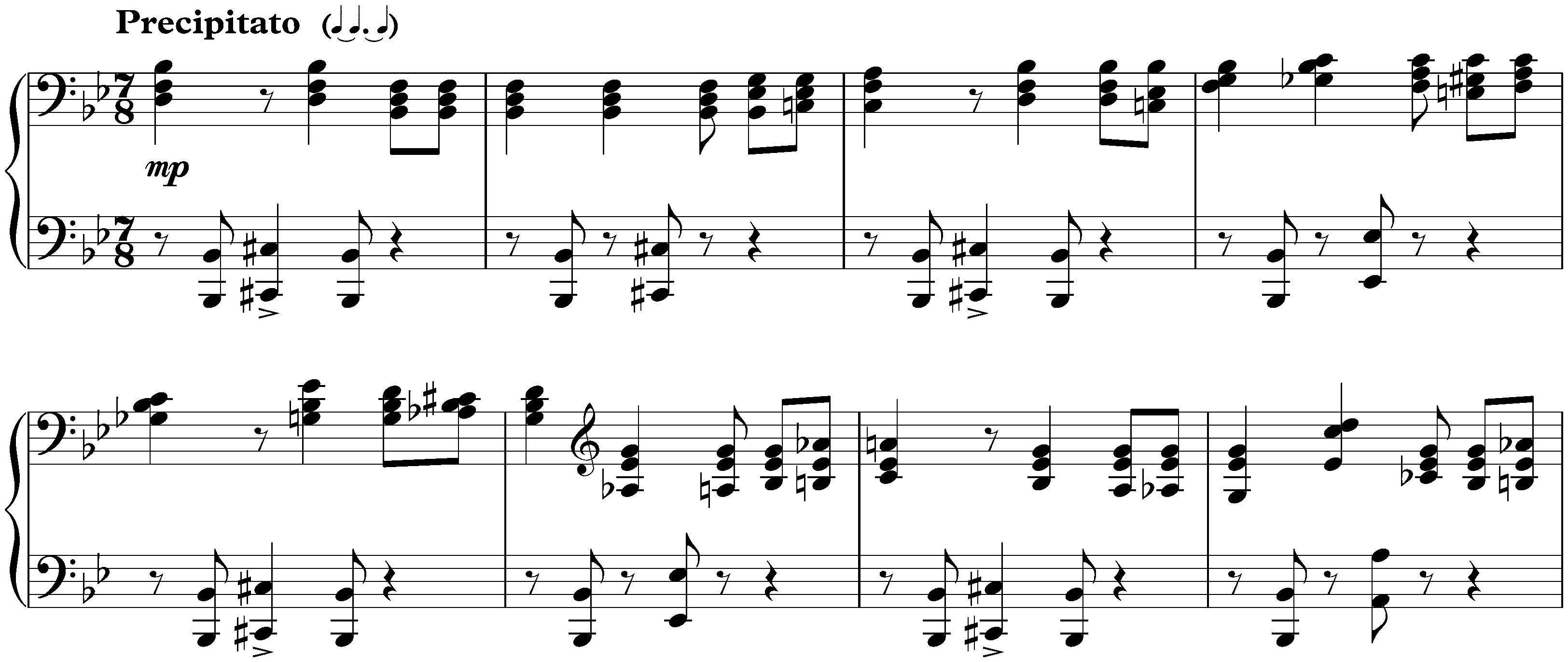 Sonata no. 7 in B-flat major, op. 83; 3. Precipitato