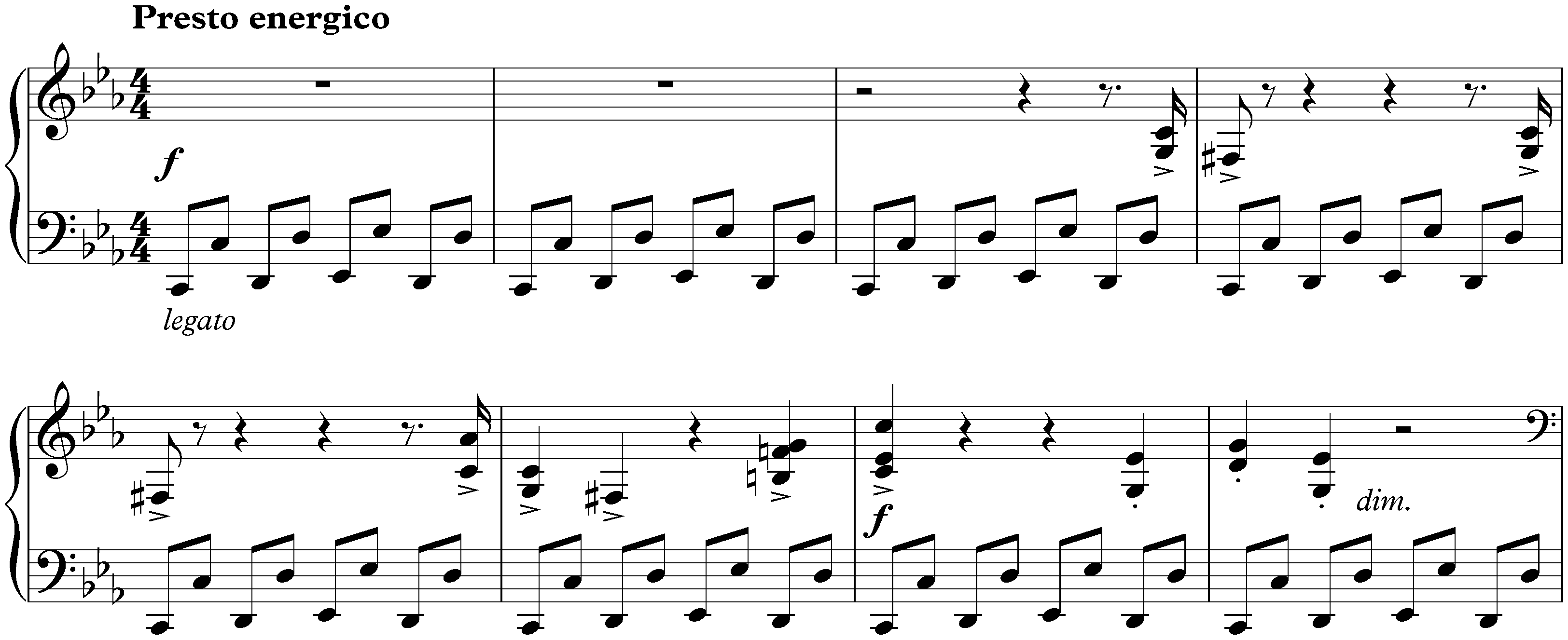 Four Studies, op. 2; 4. C minor