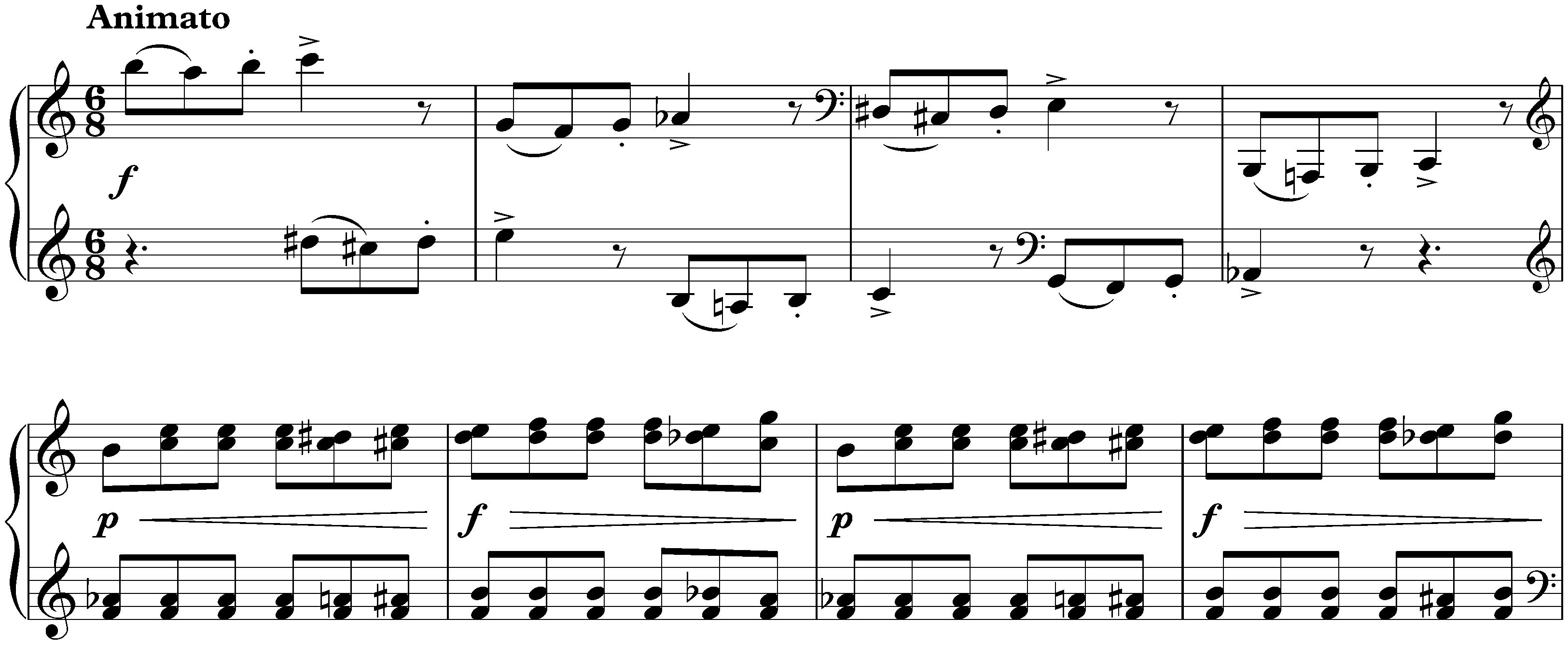 Visions Fugitives, op. 22; 4. Animato